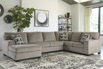 Ballinasloe 3-Pc Platinum LAF Sectional (Oversized)