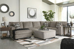 Ballinasloe 3-Pc Platinum LAF Sectional (Oversized)