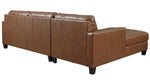 Baskove 2-Pc Auburn Leather LAF Sectional