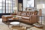 Baskove 2-Pc Auburn Leather LAF Sectional