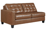 Baskove 2-Pc Auburn Leather RAF Sectional