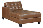 Baskove 4-Pc Auburn Leather LAF Sectional