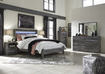 Baystorm Gray Wood Queen Panel Bed