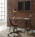 Bertmond Grayish Brown Home Office Desk