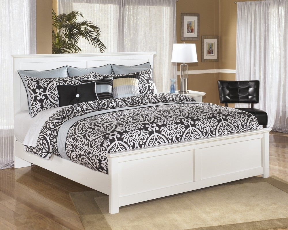 Bostwick Shoals White Wood King Panel Bed