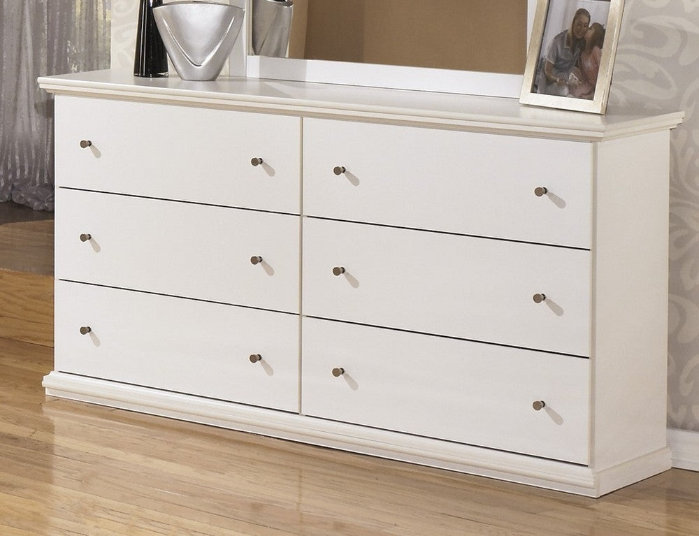 Bostwick Shoals White Wood 6-Drawer Dresser