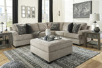 Bovarian 3-Pc Stone Chenille Sectional with RAF Sofa (Oversized)