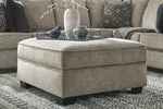 Bovarian Stone Chenille Storage Ottoman