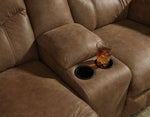 Boxberg Bark Faux Leather Manual Recliner Loveseat