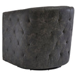 Brentlow Distressed Black Swivel Chair