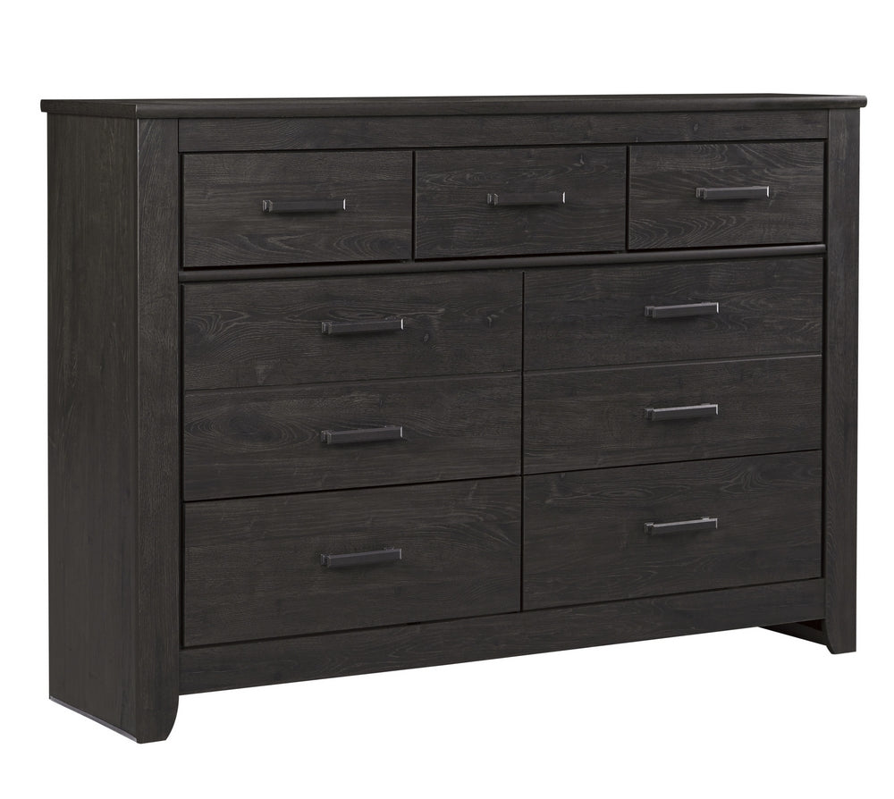 Brinxton Black Wood 7-Drawer Dresser