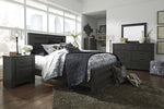 Brinxton Black Wood Queen Panel Bed