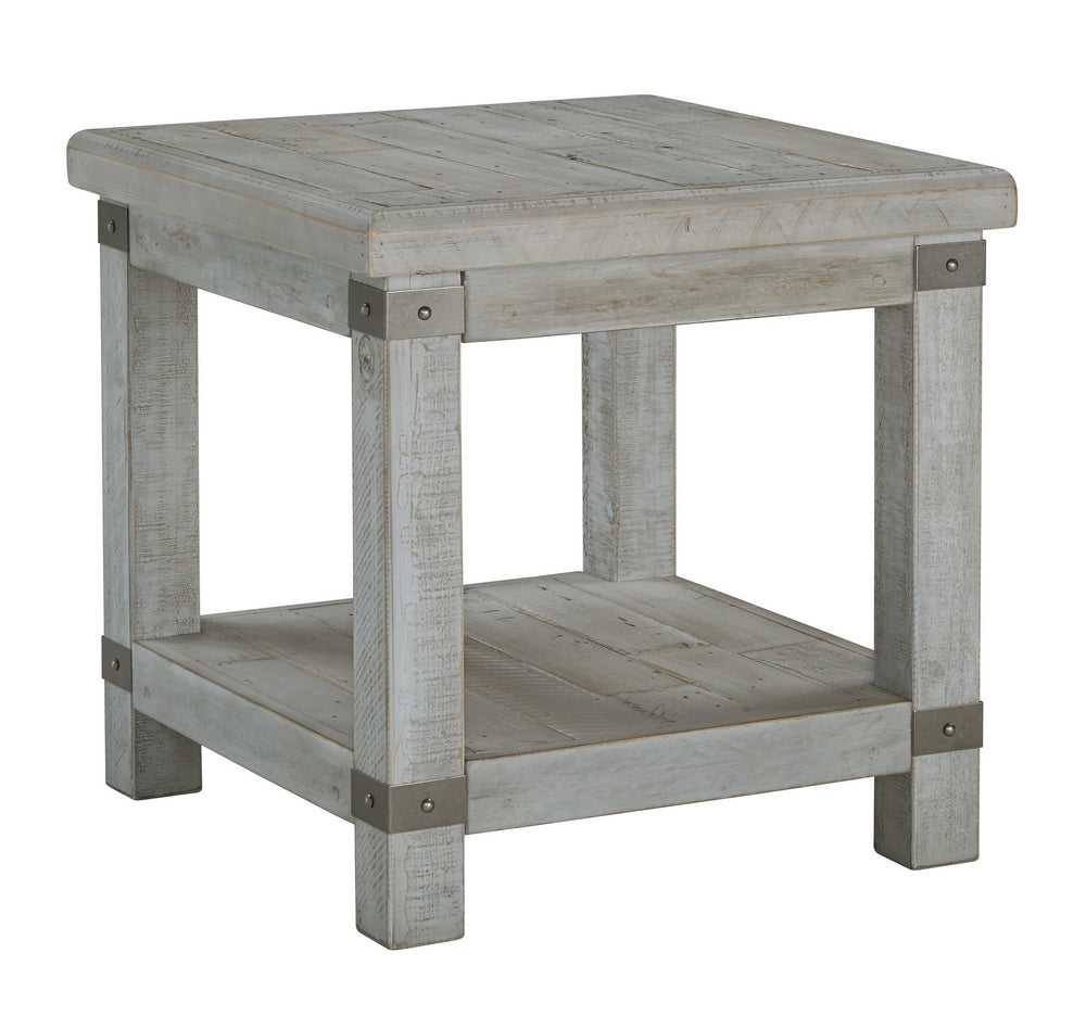 Carynhurst White Wash Gray Wood End Table