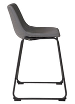 Centiar 2 Gray Faux Leather Bar Stools