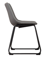 Centiar 2 Gray Faux Leather Side Chairs