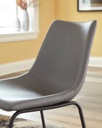 Centiar 2 Gray Faux Leather Side Chairs