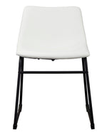 Centiar 2 White Faux Leather Side Chairs