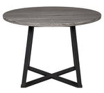 Centiar Gray/Black Wood Round Dining Table