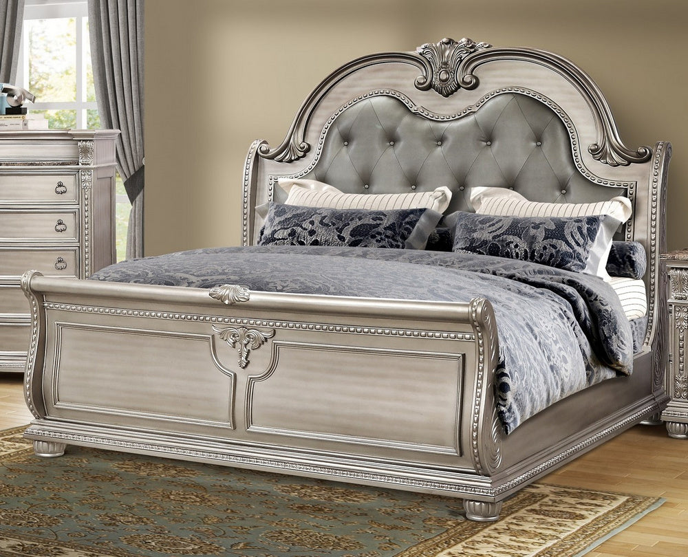 Amber Platinum Cal King Bed (Oversized)