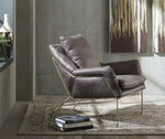 Crosshaven Dark Gray Faux Leather Accent Chair