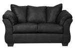 Darcy Black Fabric Loveseat