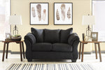 Darcy Black Fabric Loveseat