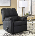 Darcy Black Fabric Manual Rocker Recliner