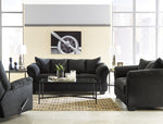 Darcy Black Fabric Manual Rocker Recliner