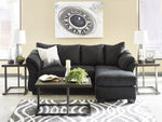 Darcy Black Fabric Sectional (Oversized)