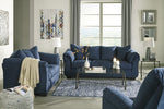 Darcy Blue Fabric Loveseat