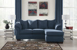 Darcy Blue Fabric Sectional (Oversized)