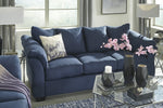 Darcy Blue Fabric Full Sofa Sleeper (Oversized)