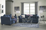 Darcy Blue Fabric Full Sofa Sleeper (Oversized)