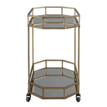 Daymont Gold Finish Metal Bar Cart