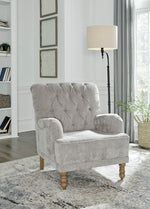 Dinara Dove Gray Fabric Accent Chair