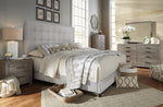 Dolante Beige King Upholstered Bed