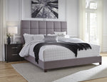 Dolante Gray Fabric King Upholstered Bed