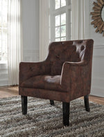 Drakelle Mahogany Fabric Accent Chair