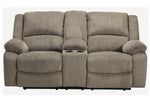 Draycoll Pewter Manual Recliner Loveseat