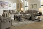 Draycoll Pewter Manual Recliner Loveseat