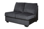 Eltmann 3-Pc Slate Chenille Fabric RAF Sectional Sofa (Oversized)