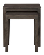 Emerdale 2-Pc Gray Wood Accent Table Set