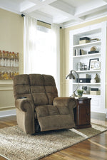 Ernestine Truffle Fabric Power Lift Recliner