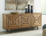 Fair Ridge Warm Brown Wood Accent Cabinet