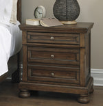 Flynnter Medium Brown 2-Drawer Nightstand