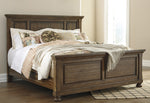 Flynnter Medium Brown Queen Panel Bed