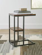 Forestmin Natural Wood/Black Metal Accent Table