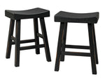 Glosco 2 Black Wood Stools