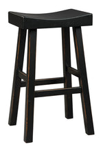 Glosco 2 Black Wood Tall Stools