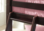 Halanton Dark Brown Wood Twin/Full Bunk Bed